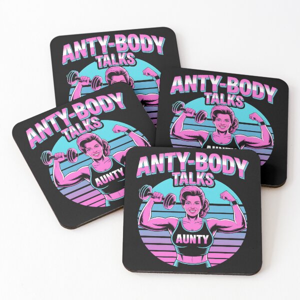 Item preview, Anty Body Talks • Fitness Aunt Pun designed and sold by Blok45.