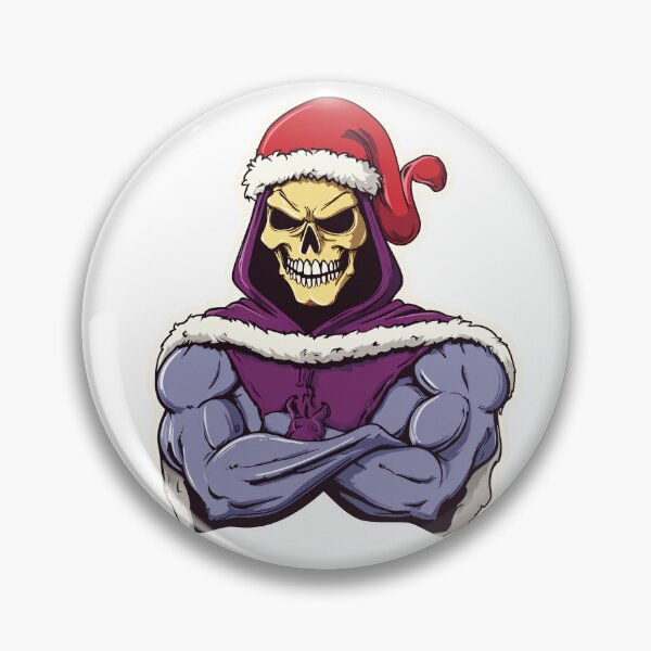 Item preview, Skeletor Santa – Funny Retro Christmas Cartoon designed and sold by SleekLineSketches.