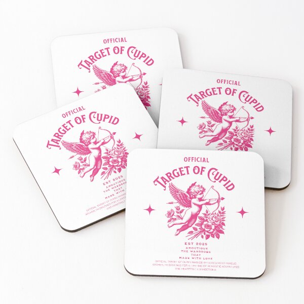 Item preview, Official Target of Cupid – Vintage Romantic Tee designed and sold by Amoutique.