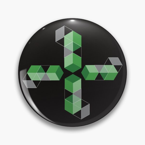 Item preview, Abstract Geometric Structures in Green Cubes designed and sold by Martapp.