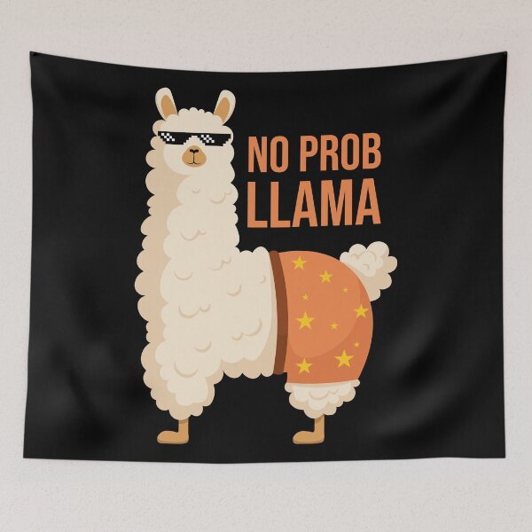 Item preview, No Prob Llama Cool Disco Animal designed and sold by Art-of-Rory.