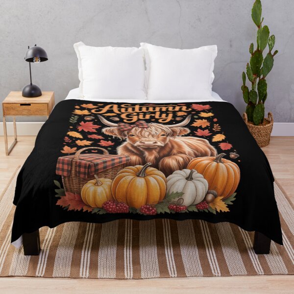 Item preview, Cute Highland Cow Fall Autumn Girly Thanksgiving designed and sold by PunkNation-Arts.
