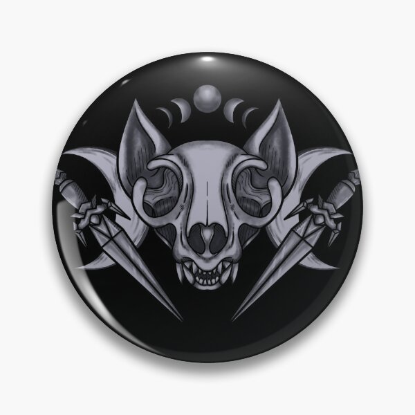 Item preview, Cat skull, moon, and daggers designed and sold by CraftsOfChaos.