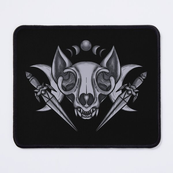 Item preview, Cat skull, moon, and daggers designed and sold by CraftsOfChaos.