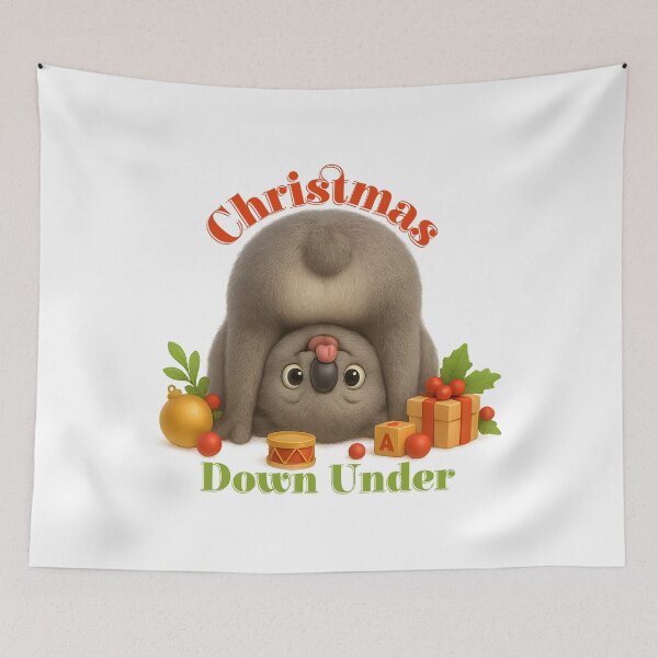 Item preview, Christmas Down Under – Cheeky Upside-Down Koala | Gumleaf Gang | Waratah and Wood designed and sold by Waratah and Wood.