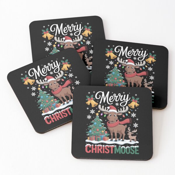 Item preview, Merry Christmoose Merry Christmas Xmas Lights Santa Moose designed and sold by ValerieRodrigue.