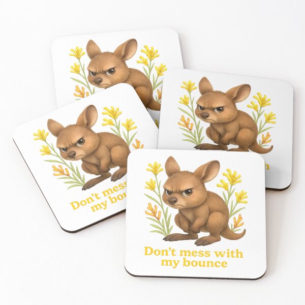 Item preview, Don't Mess with my Bounce Kangaroo | Mischief Maker | Gumleaf Gang | Waratah and Wood designed and sold by Waratah and Wood.