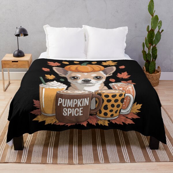 Item preview, Chihuahua Fall Coffee Pumpkin Spice Latte Iced Autumn designed and sold by HellD3vil-Art.