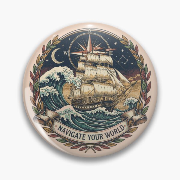 Item preview, Navigate Your World – Vintage Nautical Adventure T-Shirt designed and sold by JLou's Designs.