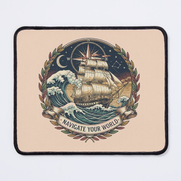 Item preview, Navigate Your World – Vintage Nautical Adventure T-Shirt designed and sold by JLou's Designs.