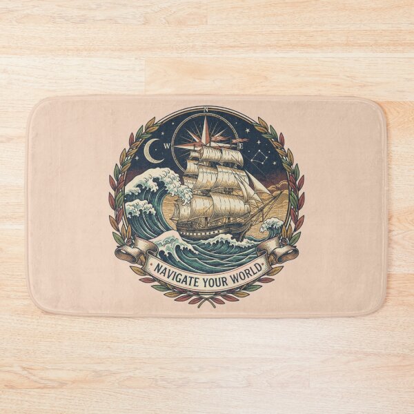 Item preview, Navigate Your World – Vintage Nautical Adventure T-Shirt designed and sold by JLou's Designs.