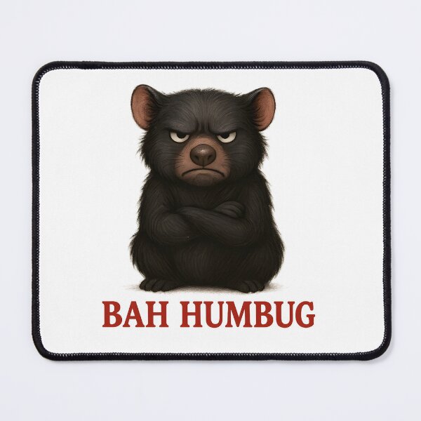 Item preview, Bah Humbug Tasmanian Devil – Grumpy Aussie Christmas Design | Gumleaf Gang | Waratah and Wood designed and sold by Waratah and Wood.