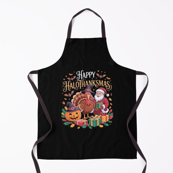 Item preview, happy hallothanksmas for halloween thanksmas holiday season designed and sold by Sunset4Bones.