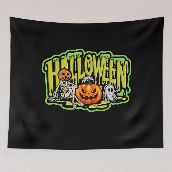 Item preview,   Melting colorful  blue cute Halloween Spooky Season Vibes ver 4g Cute Ghost, Witch & Pumpkin Design – Funny Vintage Halloween Art for Fall Fans | Skull, pumpkin & Witchcraft in october 31 designed and sold by mndesignworx.