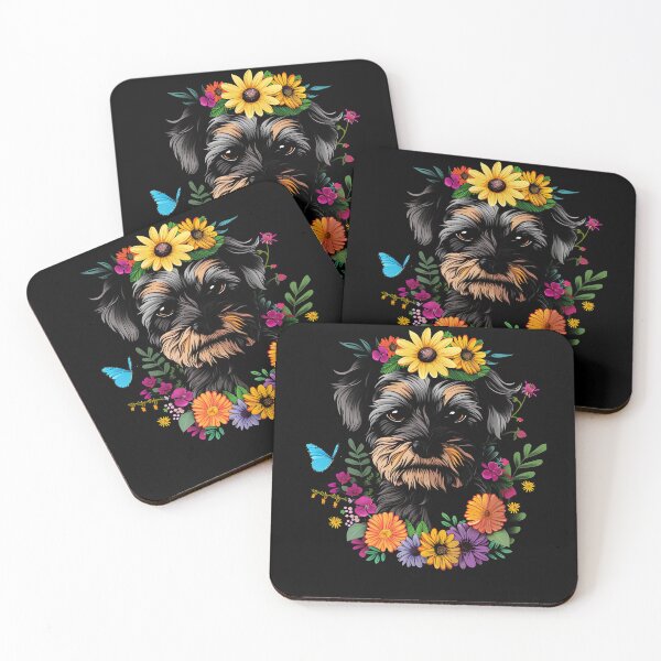 Item preview, Funny Schnoodle Floral Colorful Mom Dad Kids designed and sold by rafaeltto.