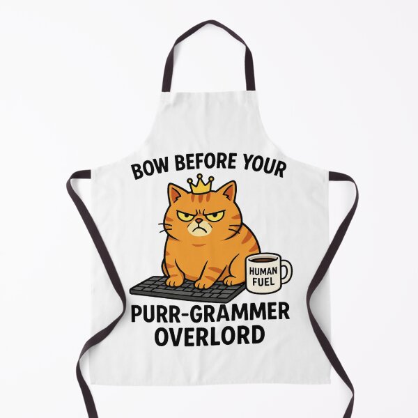Item preview, CUTE FUNNY CAT BOW BEFORE YOUR PURR-GRAMMER OVERLORD designed and sold by HoneyBlizz.