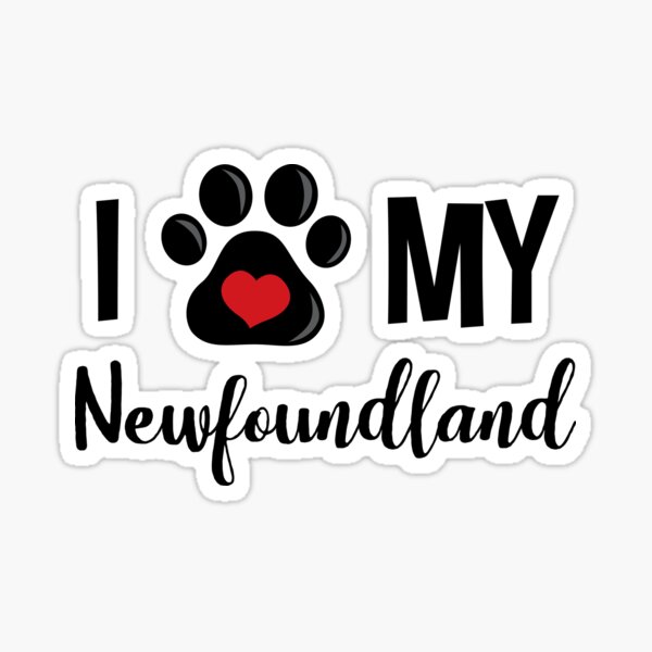 I Love My Newfoundland Sticker