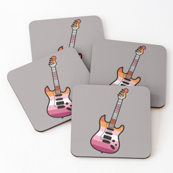 Item preview, Lesbian Flag Electric Guitar designed and sold by Sapphic-Charm.