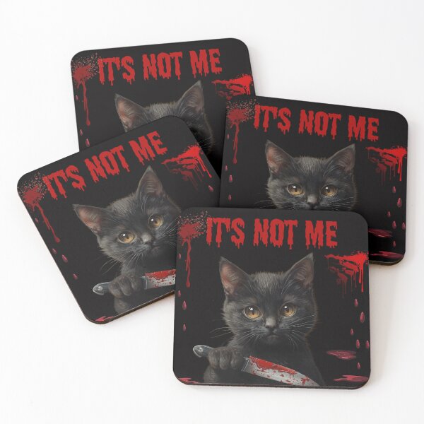 Item preview, It’s Not Me – Cute Killer Cat Halloween designed and sold by zboro-art.