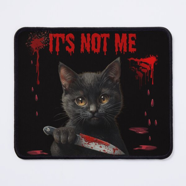 Item preview, It’s Not Me – Cute Killer Cat Halloween designed and sold by zboro-art.