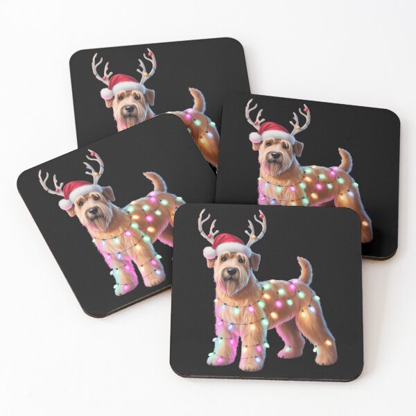 Item preview, Christmas Lights Soft Coated Wheaten Terrier Dog designed and sold by Sunset4Bones.
