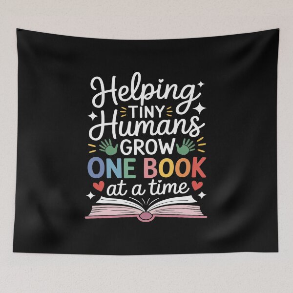 Item preview, Helping Tiny Humans School Librarian School Library Worker designed and sold by petrichorsworld.