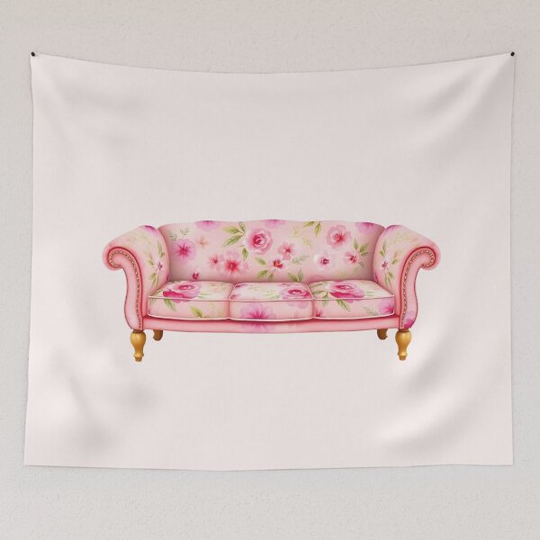 Item preview, Pink Floral Couch  designed and sold by GraphicsClub.