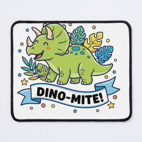 Item preview, Happy Green Dinosaur with Tropical Leaves.  designed and sold by ZyVoAli.