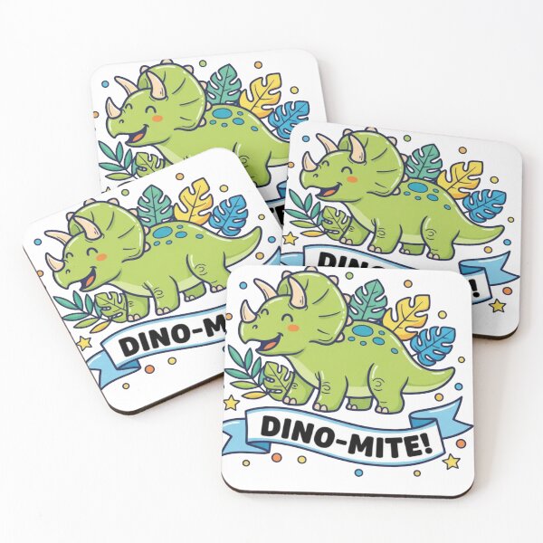 Item preview, Happy Green Dinosaur with Tropical Leaves.  designed and sold by ZyVoAli.