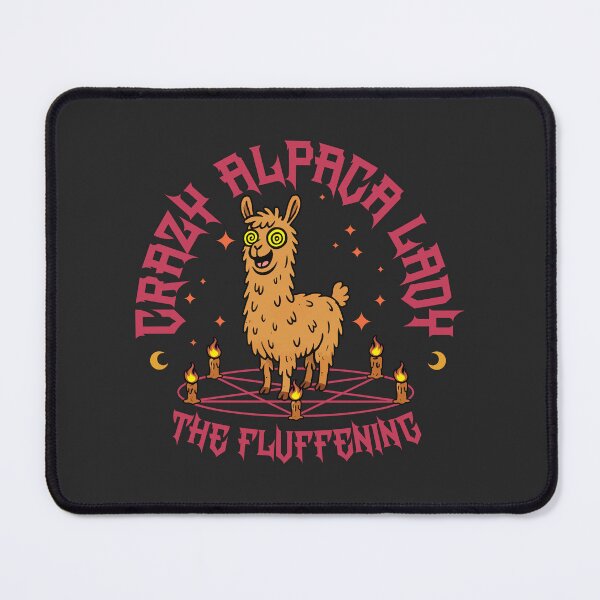 Item preview, Crazy Alpaca Lady – The Fluffening | Dark Humor Cult Alpaca Design designed and sold by chillaxcats.