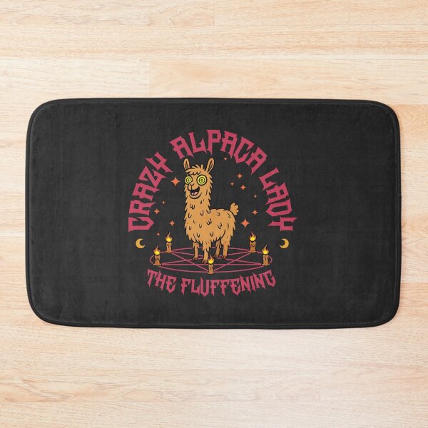 Item preview, Crazy Alpaca Lady – The Fluffening | Dark Humor Cult Alpaca Design designed and sold by chillaxcats.