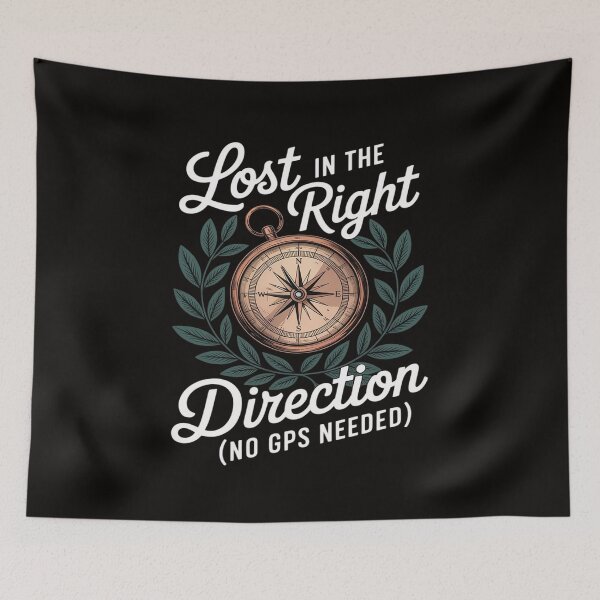Item preview, Hiking Lost Direction Funny Camping Outdoors designed and sold by petrichorsworld.