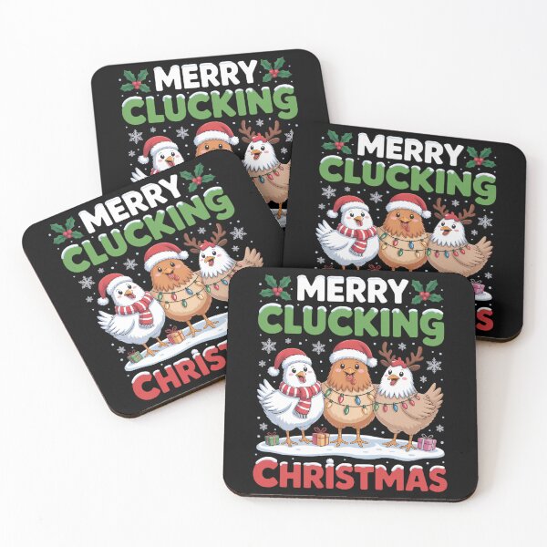 Item preview, Merry Clucking Christmas Funny Chicken Santa Hat Xmas designed and sold by Sunset4Bones.