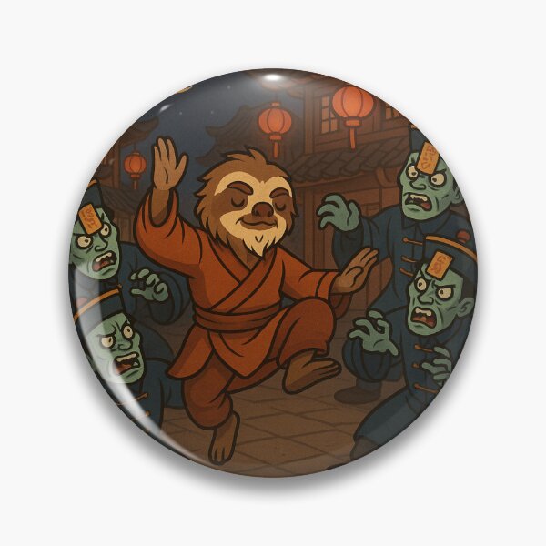 Item preview, Zen Master Sloth Battling Jiangshi (僵屍) designed and sold by Ganzabara.
