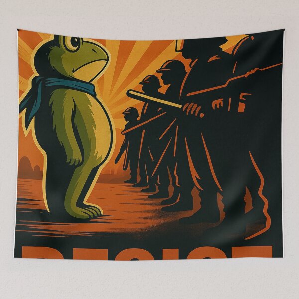 Item preview, Frogs Resist - Portland Frog Protest designed and sold by tonithoma.