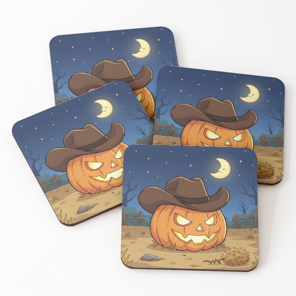 Item preview, Cowboy Pumpkin in the Night Field designed and sold by meesub.