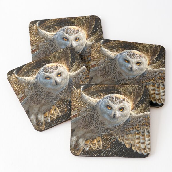 Item preview, Majestic Owl in Flight with Abstract Background Art designed and sold by Artessie.