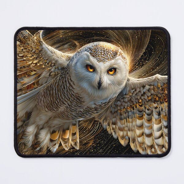 Item preview, Majestic Owl in Flight with Abstract Background Art designed and sold by Artessie.