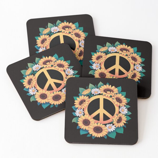 Item preview, Hippie Peace Sign Flower Sunflower Lovers designed and sold by KingsLife1994.
