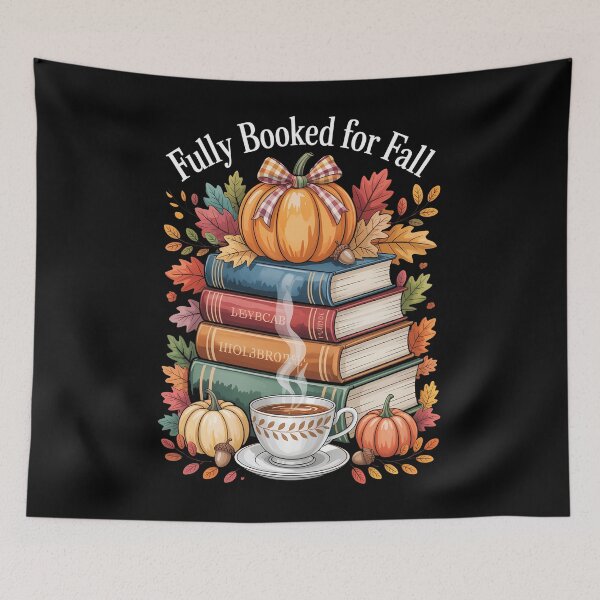 Item preview, Cozy Autumn Books Fully Booked for Fall Books Pumpkin designed and sold by HellD3vil-Art.