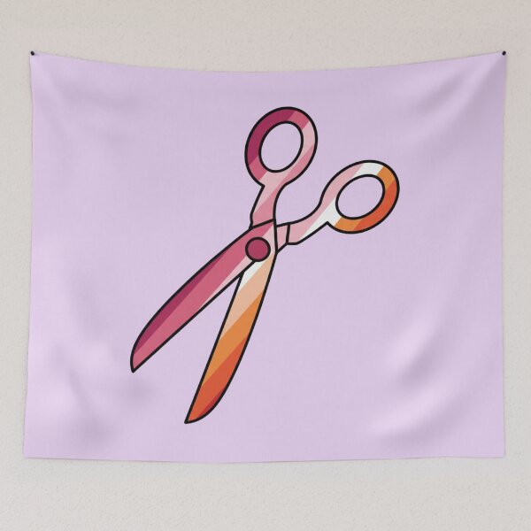 Item preview, Funny Lesbian Flag Scissors Design designed and sold by Sapphic-Charm.