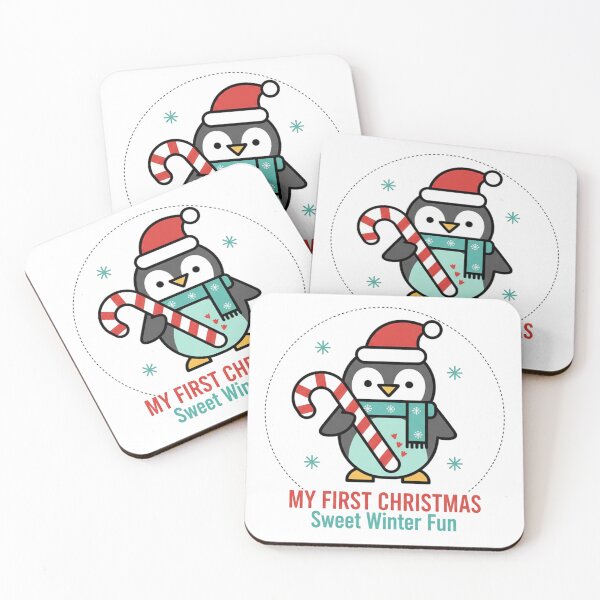 Item preview, Minimalist Geometric Penguin Candy Cane Kids Holiday Design designed and sold by Wear Sculpt.