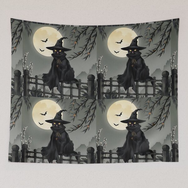 Item preview, “Cat Shadow Under the Moonlight” designed and sold by nighttime1990.