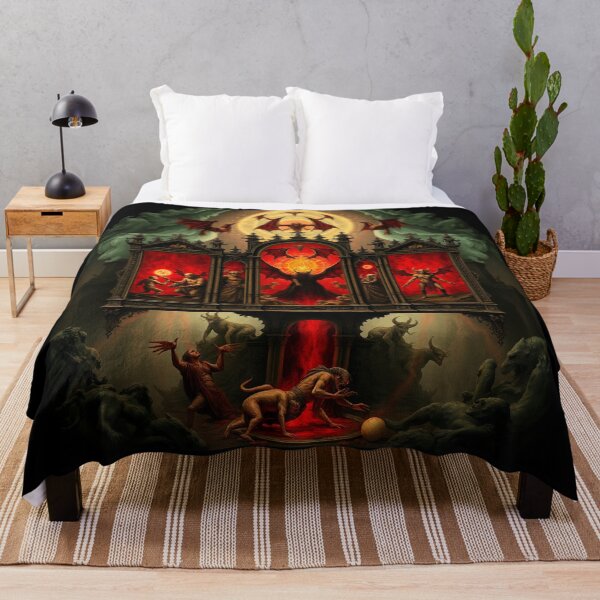 Item preview, Depiction of the layers of Hell fantastical artwork designed and sold by Vintage Designs +.
