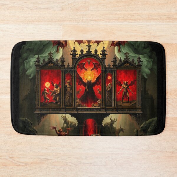 Item preview, Depiction of the layers of Hell fantastical artwork designed and sold by Vintage Designs +.