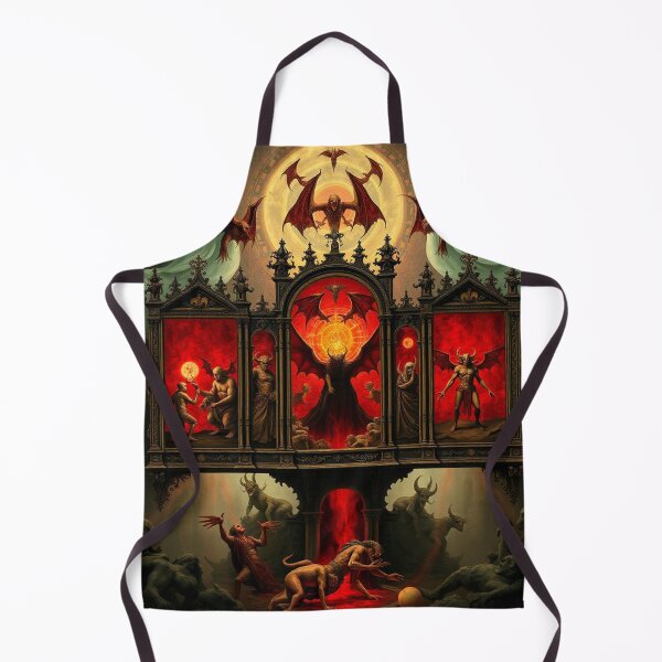 Item preview, Depiction of the layers of Hell fantastical artwork designed and sold by Vintage Designs +.