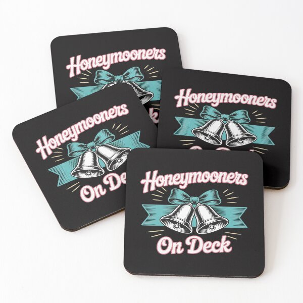 Item preview, Honeymooners On Deck Neon Pink Turquoise Nautical designed and sold by KingsLife1994.