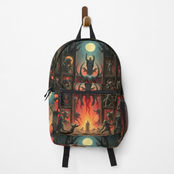 Item preview, Depiction of the layers of Hell fantastical artwork designed and sold by Vintage Designs +.