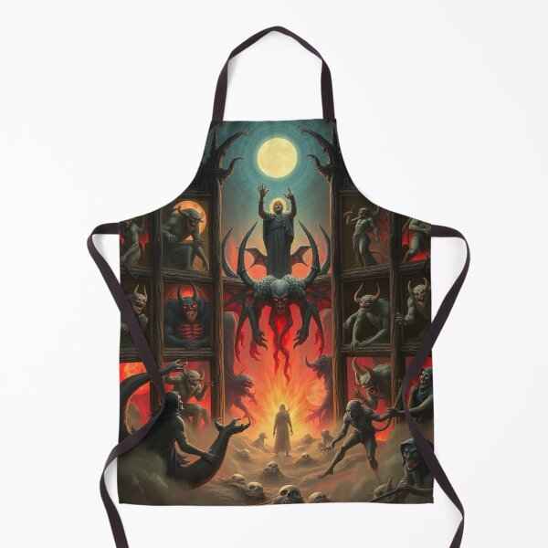 Item preview, Depiction of the layers of Hell fantastical artwork designed and sold by Vintage Designs +.