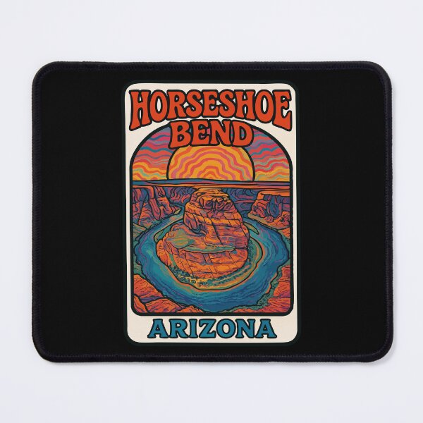 Item preview, Horseshoe Bend Arizona Retro Trippy Travel designed and sold by TomFrontierArt.